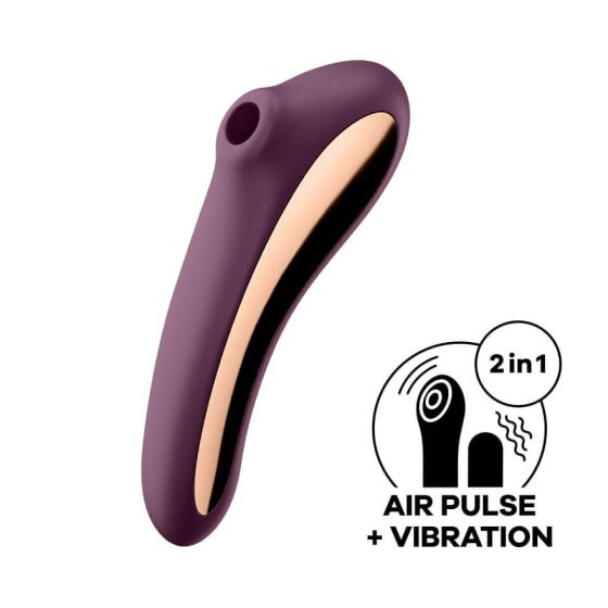 Satisfyer Dual Kiss - nabíjecí vaginální a klitorisový vibrátor (fialový)