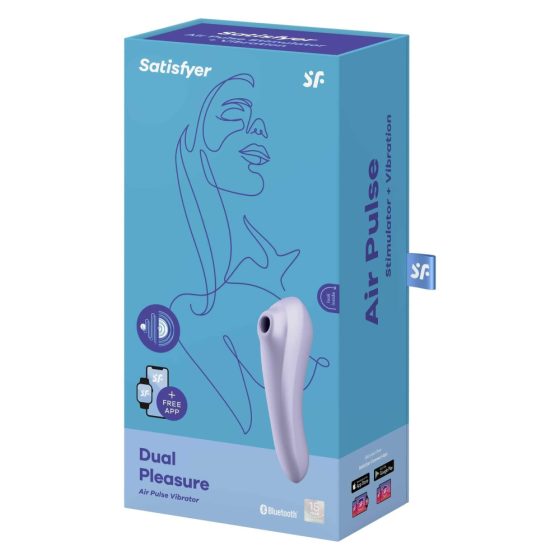 Satisfyer Dual Pleasure - nabíjecí, vodotěsný smart vibrátor na klitoris a vagínu (fialový)
