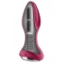 Satisfyer - anální vibrátor s rotací a kuličkami - dobíjecí - červený