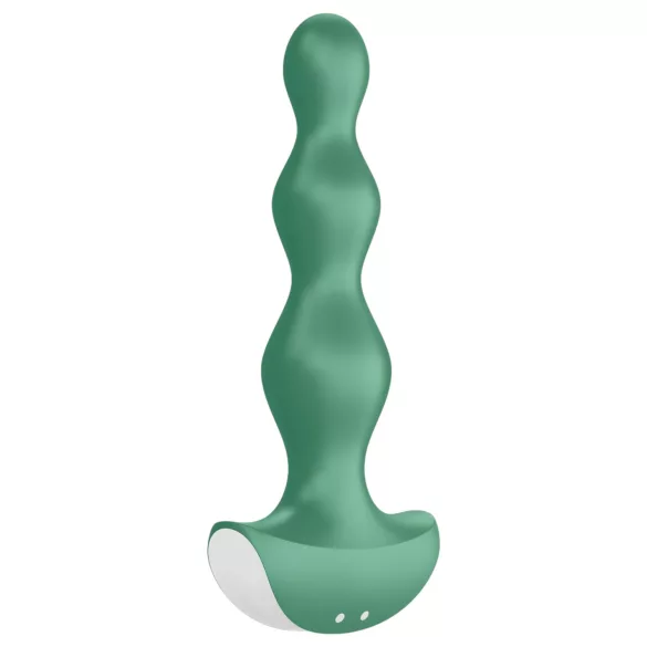 Satisfyer - anální vibrátor s vibracemi - dobíjecí, vodotěsný, zelený