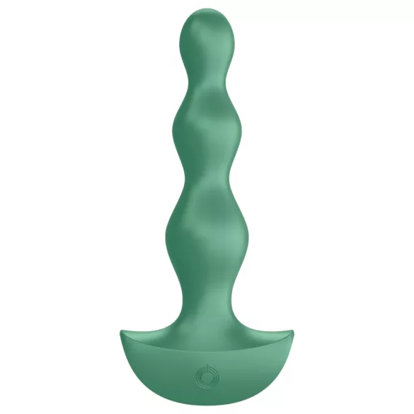 Satisfyer - anální vibrátor s vibracemi - dobíjecí, vodotěsný, zelený