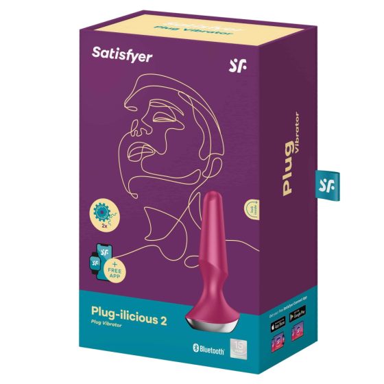 Satisfyer Plug-ilicious 2 - inteligentní anální vibrátor (červený)