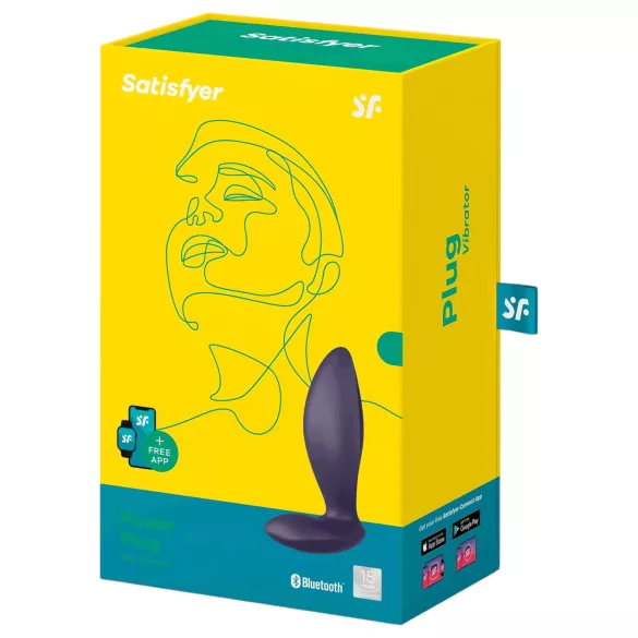 Satisfyer Power Plug - anální vibrátor s dálkovým ovládáním - fialový
