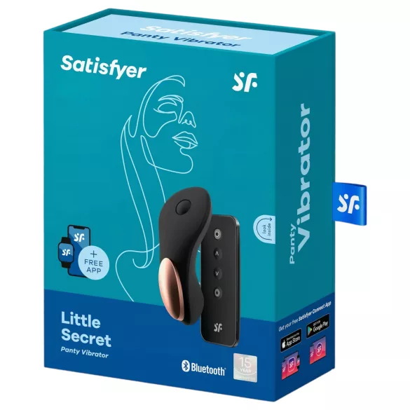 Satisfyer Little Secret - chytrý voděodolný vibrátor na klitoris - černý