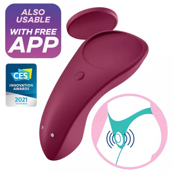 Satisfyer Sexy Secret - vibrační kalhotky ovládané aplikací (červené)