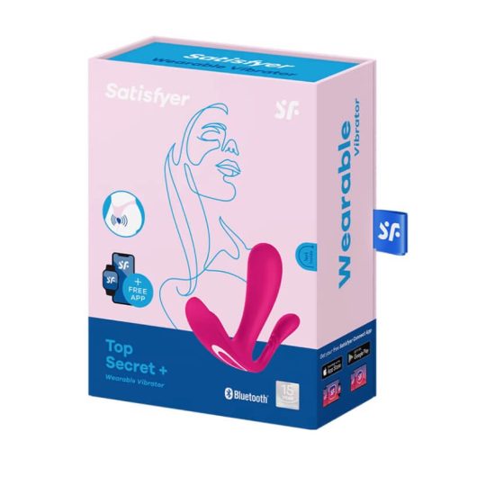 Satisfyer Top Secret Plus - nabíjecí, inteligentní 3 kolíkový vibrátor (růžový)