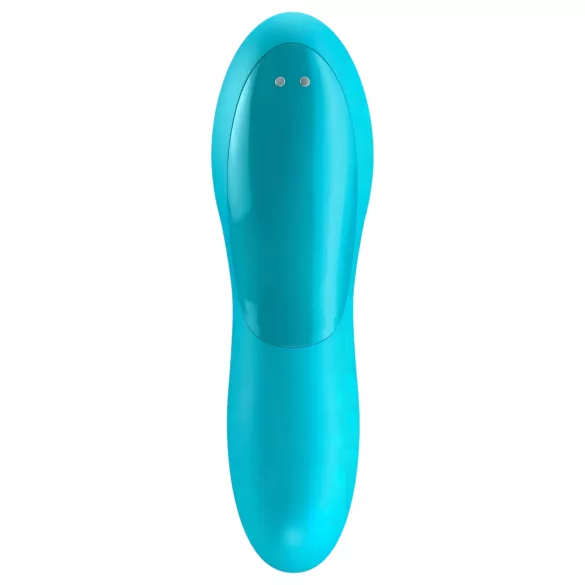 Satisfyer - dobíjecí vodotěsný prstový vibrátor - tyrkysový