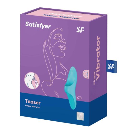 Satisfyer Teaser - nabíjecí, vodotěsný prstový vibrátor (tyrkysový)