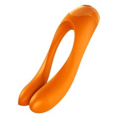  Satisfyer Candy Cane - nabíjecí, vodotěsný vibrátor s dvěma ramínky (oranžový)