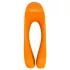 Satisfyer - vibrátor dvouramenný, vodotěsný, nabíjecí - oranžový