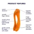 Satisfyer - vibrátor dvouramenný, vodotěsný, nabíjecí - oranžový