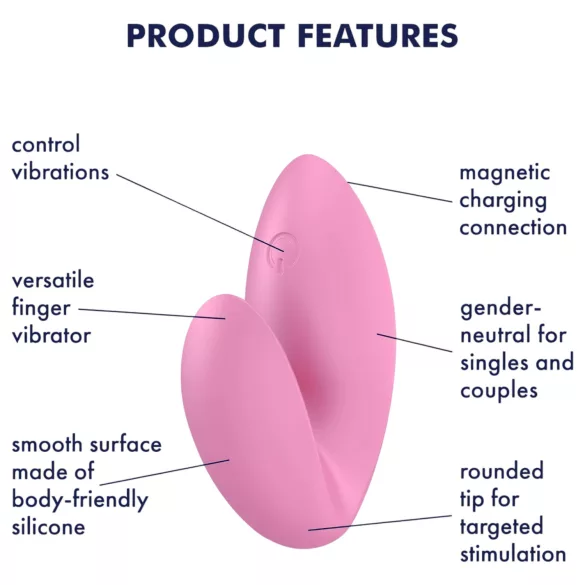 Satisfyer Love Riot - dobíjecí, vodotěsný prstový vibrátor (růžový)