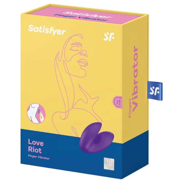 Satisfyer Love Riot - dobíjecí, vodotěsný prstový vibrátor (fialový)