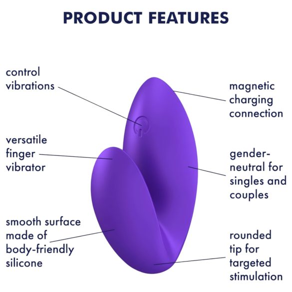 Satisfyer Love Riot - dobíjecí, vodotěsný prstový vibrátor (fialový)
