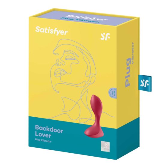 Satisfyer Backdoor Lover - nabíjecí, vodotěsný anální vibrátor (červený)