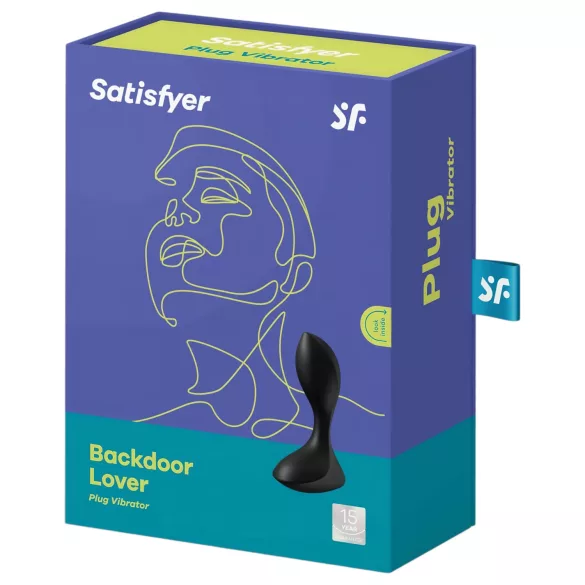 Satisfyer - anální vibrátor na zadek - dobíjecí, vodotěsný - černý