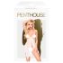 Penthouse - babydoll sada - krajka, růže - bílá - M/L