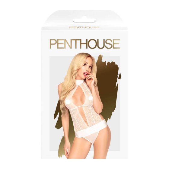 Penthouse Perfect Lover - krajkové body (bílé) - L/XL