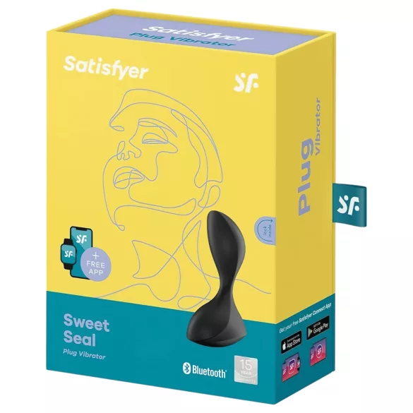 Satisfyer Sweet Seal - anální vibrátor ovládaný aplikací (černý)