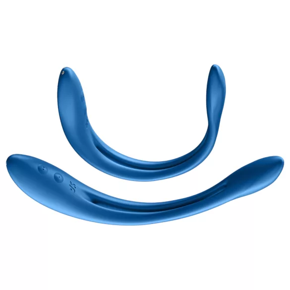 Satisfyer - párový vibrátor - flexibilní, dobíjecí - modrý