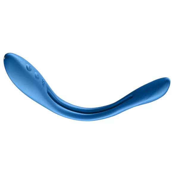 Satisfyer - párový vibrátor - flexibilní, dobíjecí - modrý
