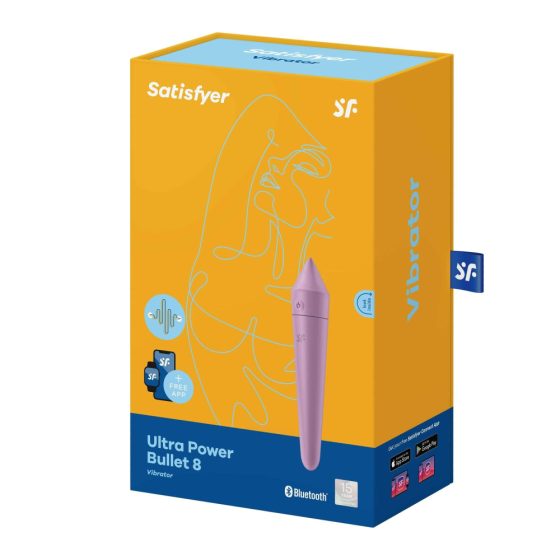 Satisfyer Ultra Power Bullet 8 - inteligentní, nabíjecí, vodotěsný vibrátor (fialový)