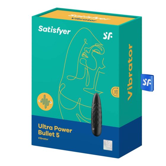 Satisfyer Ultra Power Bullet 5 - nabíjecí, vodotěsný vibrátor (černý)