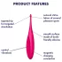 Satisfyer - vibrační stimulátor klitorisu - vodotěsný, dobíjecí silikon růžový