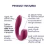 Satisfyer Sunray - vibrační stimulátor klitorisu a vagíny - červený, dobíjecí