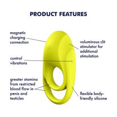  Satisfyer Spectacular - nabíjecí, vodotěsný vibrační kroužek na penis (žlutý)