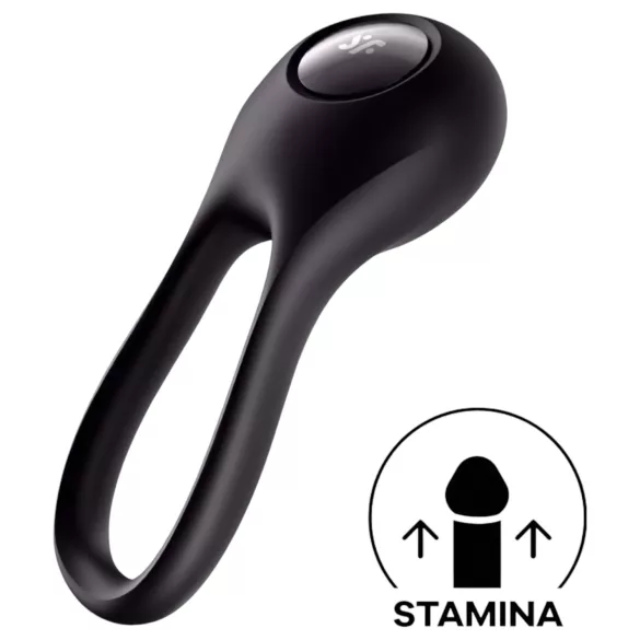 Satisfyer Majestic Duo - vibrační vodotěsný erekční kroužek - černý, dobíjecí