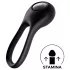 Satisfyer Majestic Duo - vibrační vodotěsný erekční kroužek - černý, dobíjecí