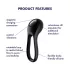 Satisfyer Majestic Duo - vibrační vodotěsný erekční kroužek - černý, dobíjecí