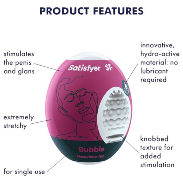 Satisfyer Egg Bubble - masturbátor vejce - 1 kus