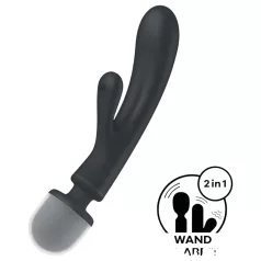   Satisfyer Triple Lover - vibrátor na G-bod a masáž - stříbrný