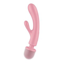   Satisfyer Triple Lover - vibrátor na bod G a masážní vibrátor (růžový)