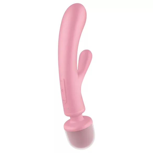 Satisfyer Triple Lover - vibrátor na G-bod a masáž - růžový