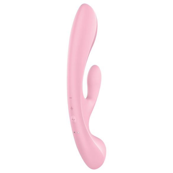 Satisfyer Triple Oh - akumulátorový, vibrační stimulátor klitorisu (růžový)
