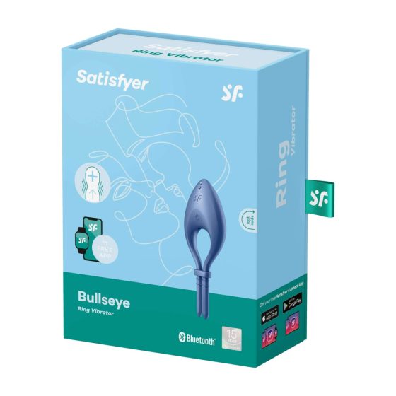 Satisfyer Bullseye - nabíjecí smart vibrační kroužek na penis (královská modrá)