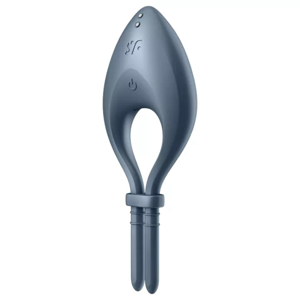 Satisfyer Bullseye - Aplikací řízený vibrační erekční kroužek pro muže (šedý)