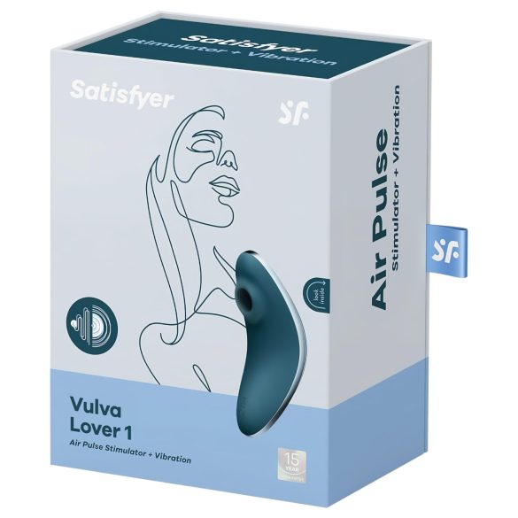Satisfyer - stimulátor klitorisu s tlakovými vlnami - dobíjecí - modrý