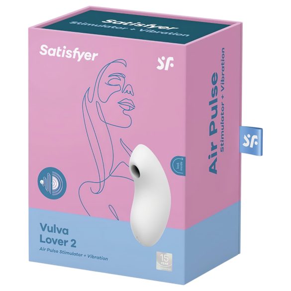 Satisfyer Vulva Lover 2 - stimulátor klitorisu na vlny vzduchu - bílý