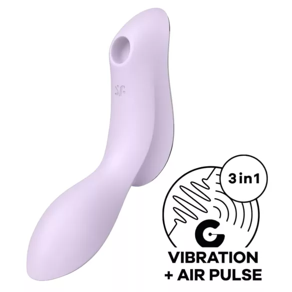 Satisfyer Curvy Trinity 2 - vibrátor 2v1 s tlakovými vlnami - fialový