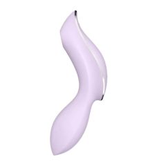   Satisfyer Curvy Trinity 2 - nabíjecí vaginální vibrátor se stimulátorem klitorisu (fialový)