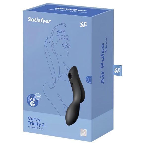 Satisfyer Curvy Trinity 2 - vibrátor s pulzací vzduchu 2v1 - černý