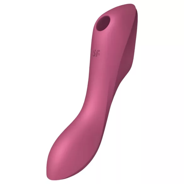 Satisfyer Curvy Trinity 3 - vibrátor s tlakovými vlnami 2v1 - červený