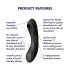 Satisfyer Curvy Trinity 4 - vibrátor a stimulátor klitorisu 2v1 - černý