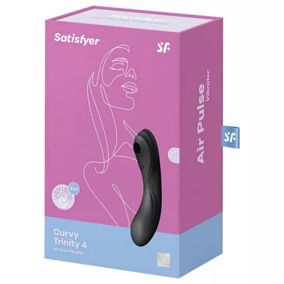 Satisfyer Curvy Trinity 4 - vibrátor a stimulátor klitorisu 2v1 - černý