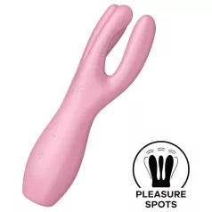   Satisfyer Threesome 3 - vibrační stimulátor klitorisu - dobíjecí - růžový