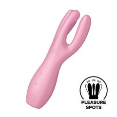   Satisfyer Threesome 3 - nabíjecí stimulátor klitorisu (růžový)